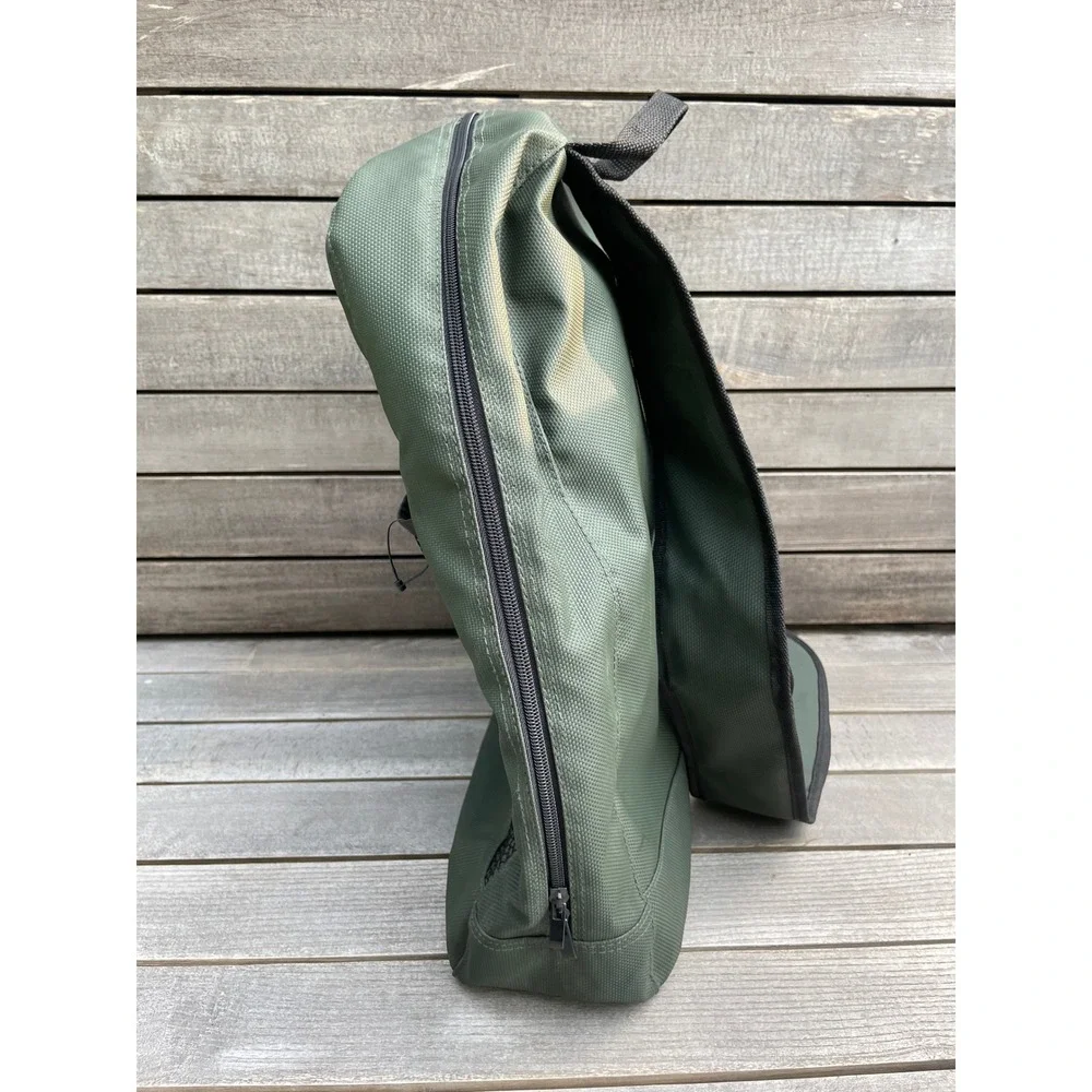 Vintage Hugo Boss Green Canvas Sling Bag Mens Messenger Crossbody Backpack Olive